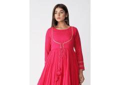 Festive Cotton Anarkali Suit with Dupatta Collection 2026 at JOVI Fashion India